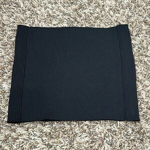 Tibi Black Ribbed Crop Top